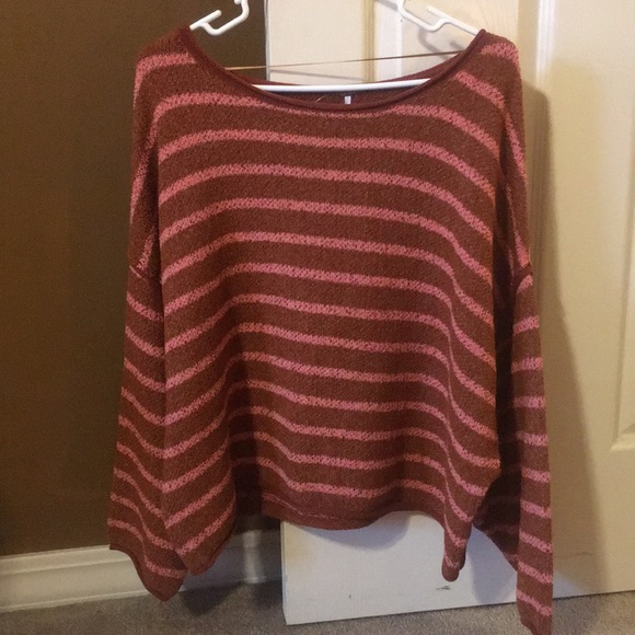 Free People Bardot Striped Chunky Sweater - Picture 8 of 13